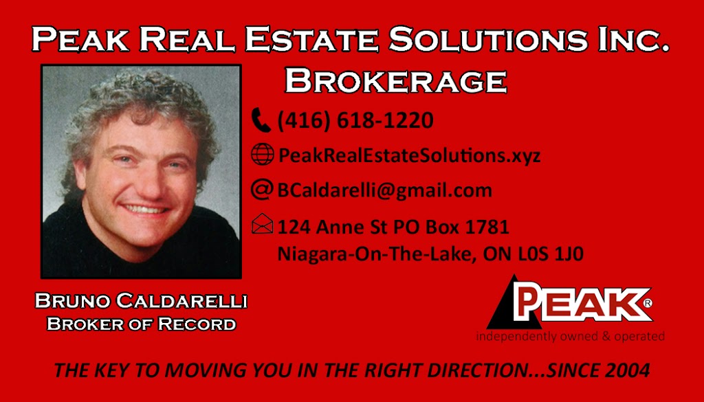 Peak Real Estate Solutions Inc | 124 Anne St, Niagara-on-the-Lake, ON L0S 1J0, Canada | Phone: (416) 618-1220