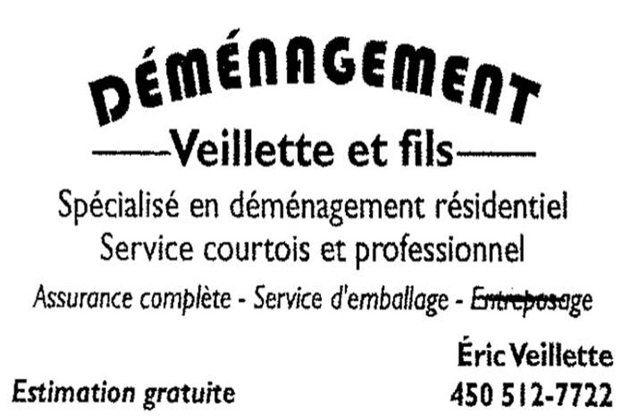Déménagement Veillette et fils | 8781 Boul De St Canut, Mirabel, QC J7N 1P2, Canada | Phone: (450) 512-7722