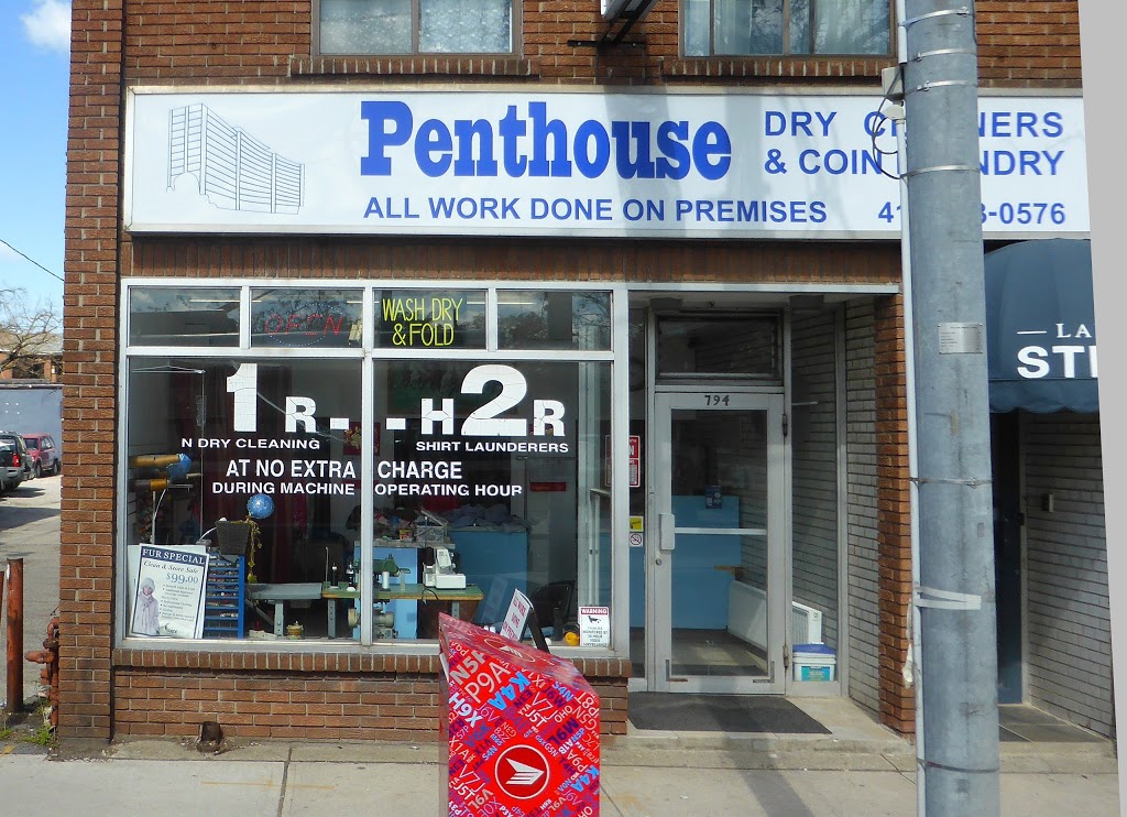 Penthouse Dry Cleaners and Coin Laundry | 794 Broadview Ave, Toronto, ON M4K 2P7, Canada | Phone: (416) 463-0576