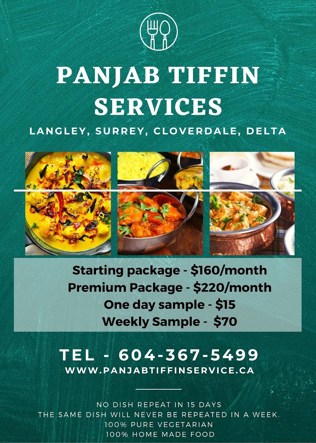 Panjab Tiffin Services | 10318 Whalley Blvd #1, Surrey, BC V3T 4H4, Canada | Phone: (604) 367-5499