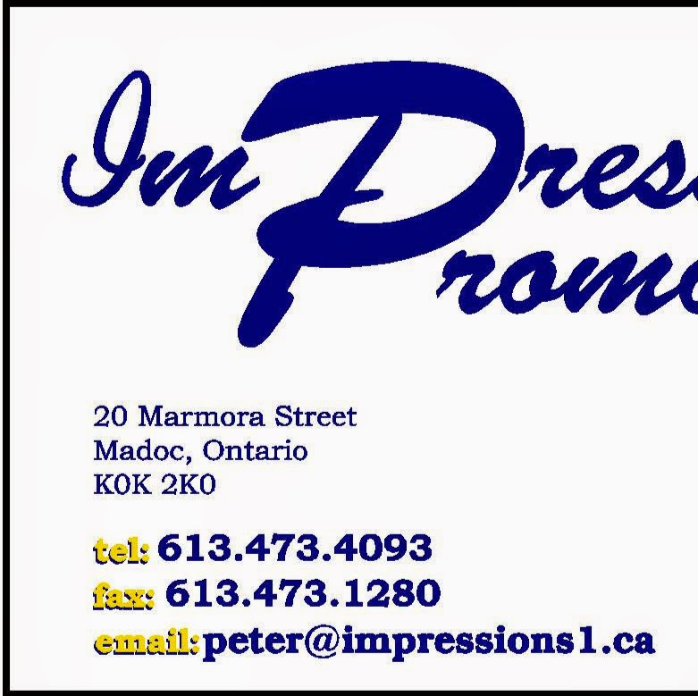 Impressions Promotions & Graphics | 20 Marmora St, Madoc, ON K0K 2K0, Canada | Phone: (613) 473-4093
