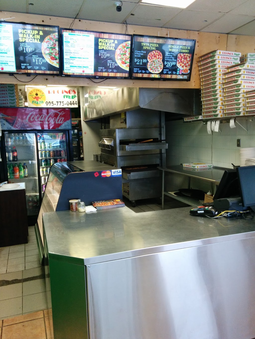 Reginos Pizza | 305 Barrie St, Bradford, ON L3Z 1M1, Canada | Phone: (905) 775-0444