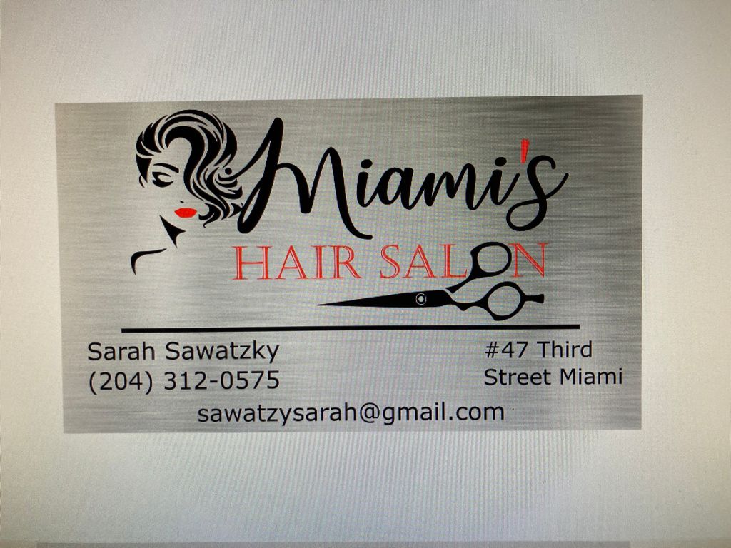 Miamis Hair Salon | 47 3 St, Miami, MB R0G 1H0, Canada | Phone: (204) 312-0575