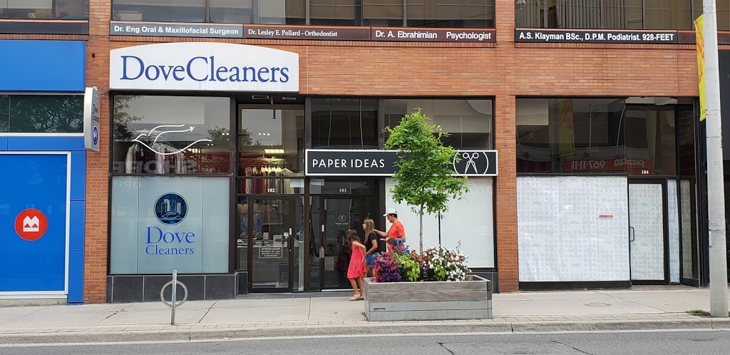 Dove cleaners | 1560 Yonge St, Toronto, ON M4T 2S9, Canada | Phone: (416) 413-7900