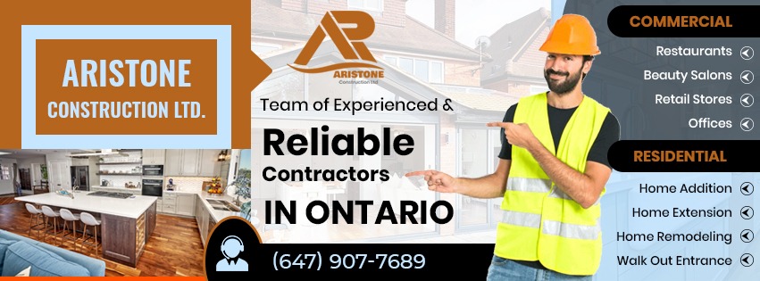 Aristone Construction Ltd | 2619 Keele St, North York, ON M6L 2P2, Canada | Phone: (647) 907-7689