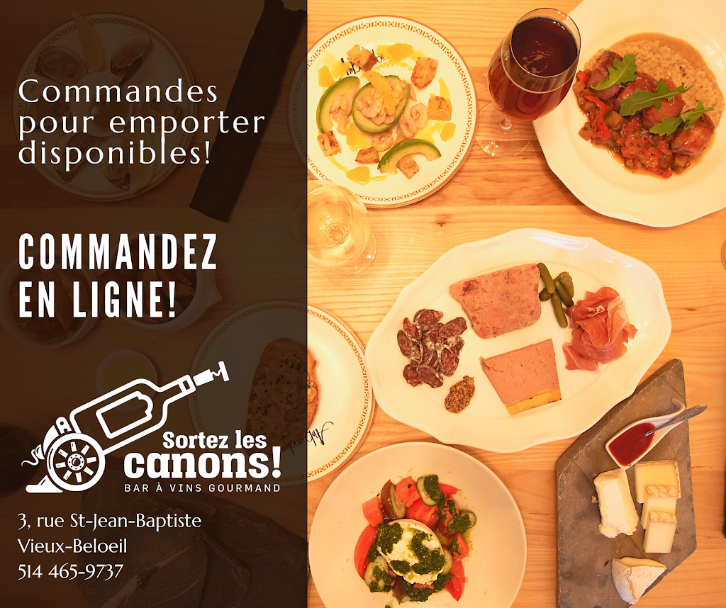 Restaurant Sortez les canons | 3 rue Saint-Jean-Baptiste Vieux, Beloeil, QC J3G 2T8, Canada | Phone: (450) 281-2303