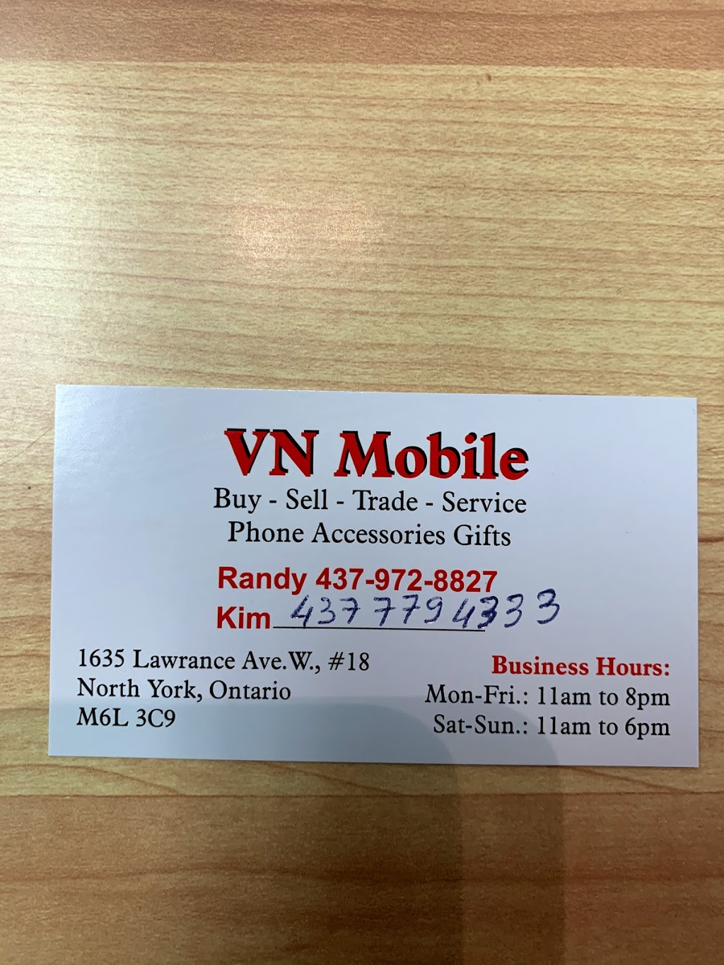 VN MOBILE | 1635 Lawrence Ave W, North York, ON M6L 3C9, Canada | Phone: (437) 972-8827