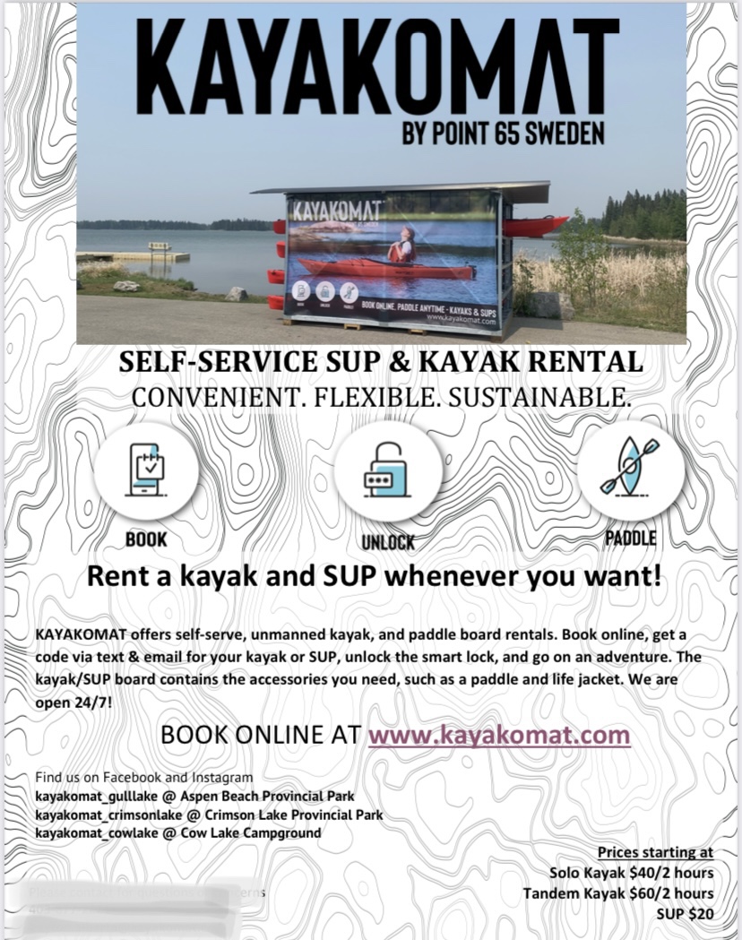 KAYAKOMAT Alberta, Crimson Lake | Range Rd 80C, Clearwater County, AB T0M 0C0, Canada | Phone: (403) 877-2221