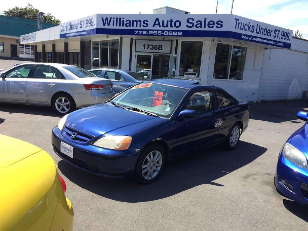 williams auto sales | 1736 Island Hwy, Victoria, BC V9B 1H9, Canada | Phone: (778) 265-8689