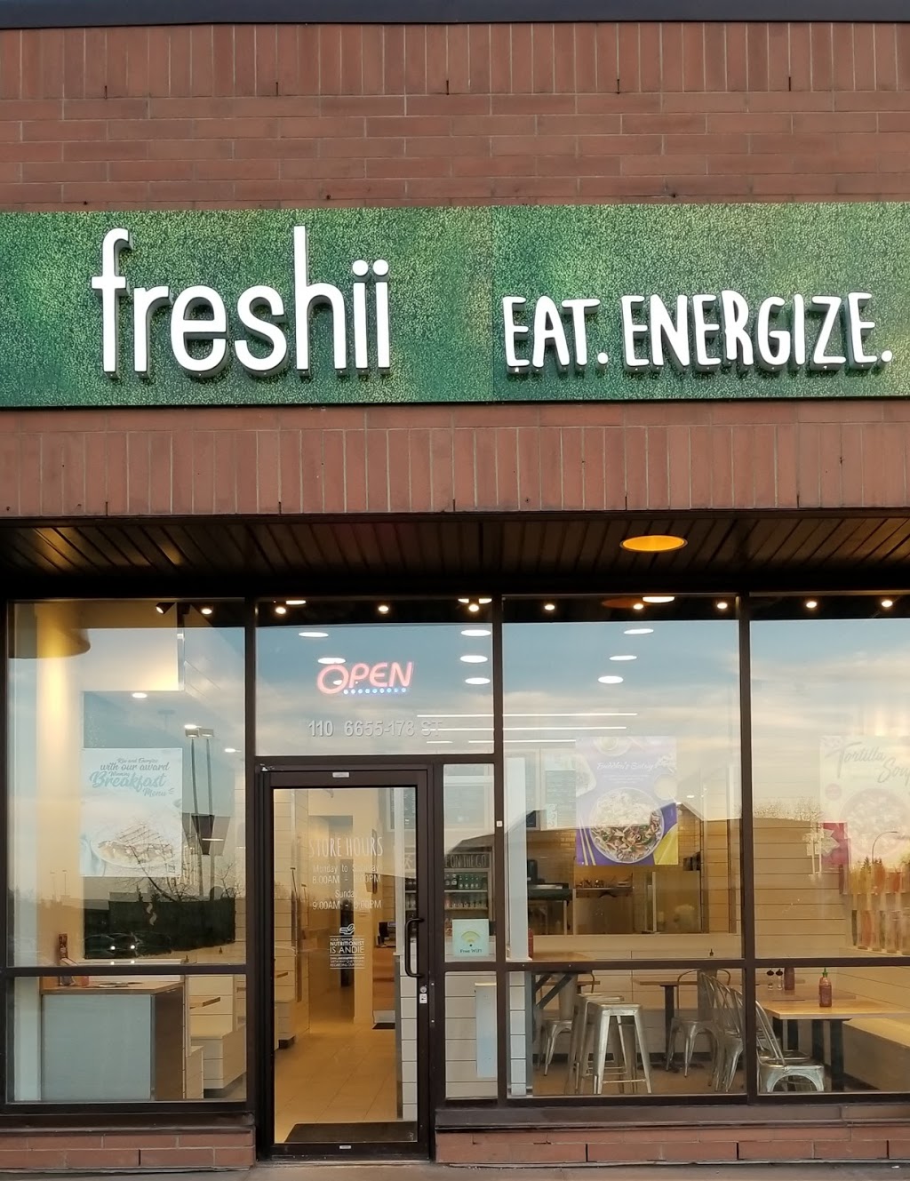 Freshii | 6655 178 St NW #110, Edmonton, AB T5T 4J5, Canada | Phone: (587) 782-8569