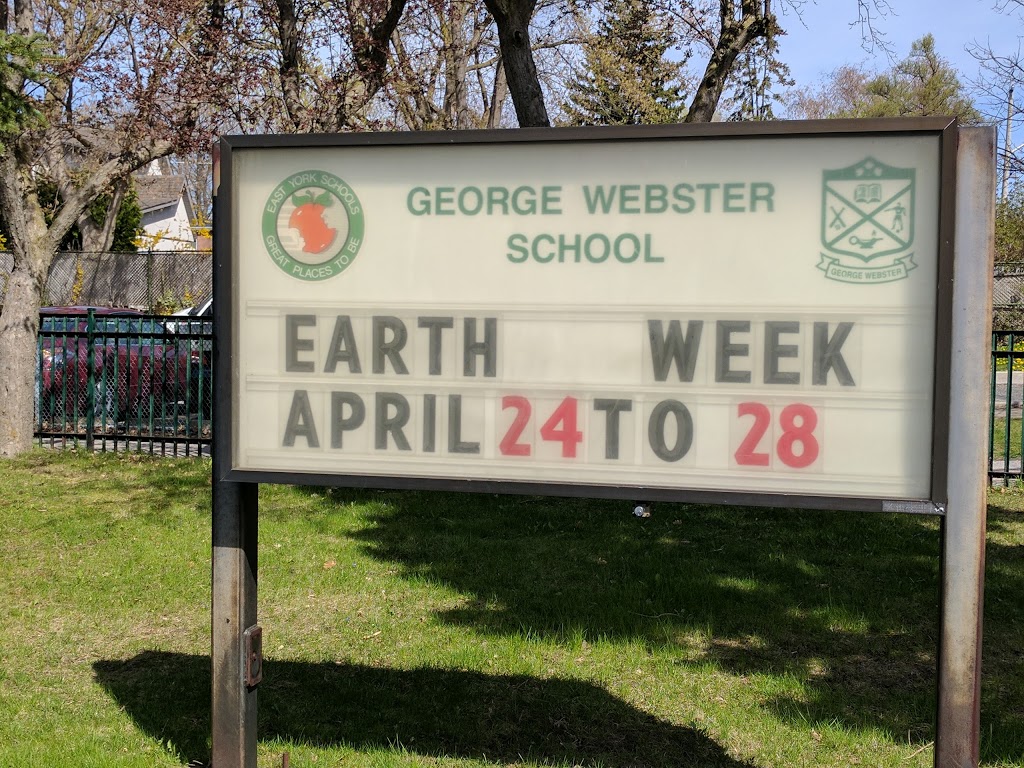 George Webster Elementary School | 50 Chapman Ave, East York, ON M4B 1C5, Canada | Phone: (416) 396-2375