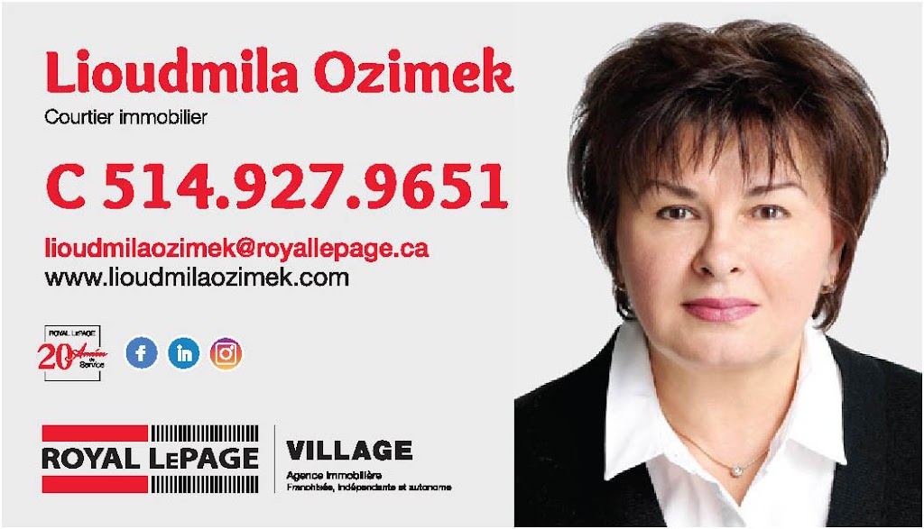 Lioudmila Ozimek Realty | 263 Boul. Saint-Jean, Pointe-Claire, QC H9R 3J1, Canada | Phone: (514) 927-9651