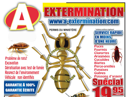 A-Extermination / Sainte-Julie et Saint-Bruno | 2111 #C, Rue Léonard-de-Vinci, Sainte-Julie, QC J3E 1Z2, Canada | Phone: (450) 922-1234