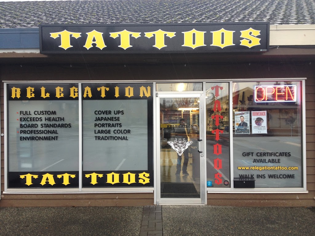 Relegation Tattoo | 5800 Turner Rd #502, Nanaimo, BC V9T 6J4, Canada | Phone: (250) 585-6560