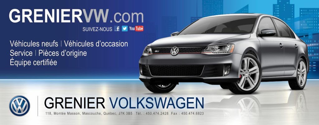 Grenier Volkswagen | 118 Montée Masson, Mascouche, QC J7K 3B5, Canada | Phone: (450) 474-2428