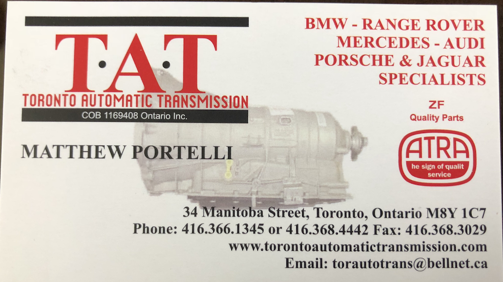 Automatic Transmission Service Of Toronto | 34 Manitoba St, Etobicoke, ON M8Y 1C7, Canada | Phone: (416) 366-1345