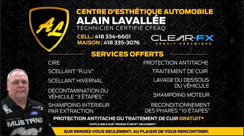 Centre desthétique Automobile Alain Lavallée - Lave Auto Thetfo | 70 Rue Blais, Thetford Mines, QC G6G 3A2, Canada | Phone: (418) 334-6601