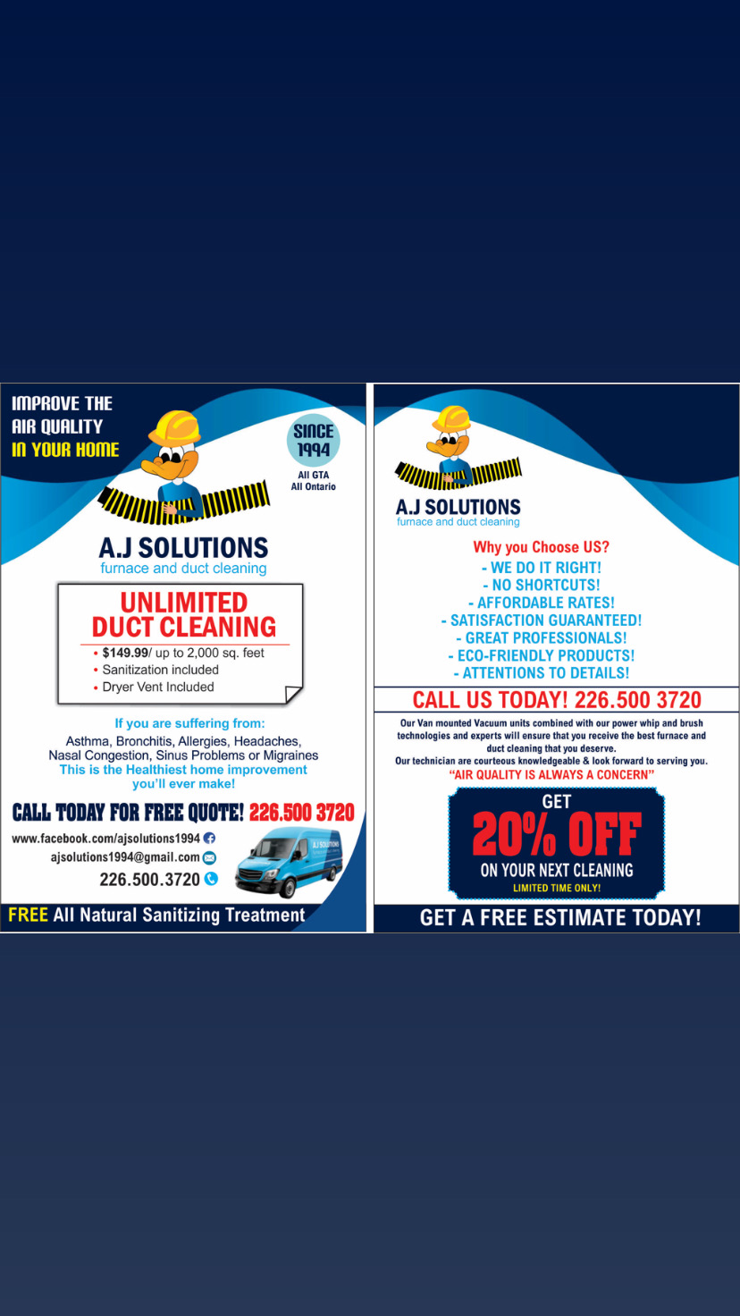 AJ Solutions | 310 Clyde Rd, Cambridge, ON N1R 1L6, Canada | Phone: (226) 500-3720