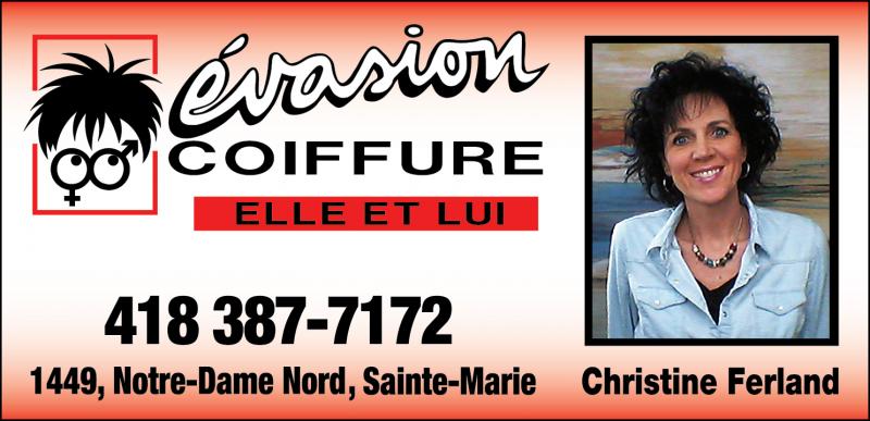 Salon Evasion Coiffure | 1449 Rue Notre Dame N, Sainte-Marie, QC G6E 2L9, Canada | Phone: (418) 387-7172