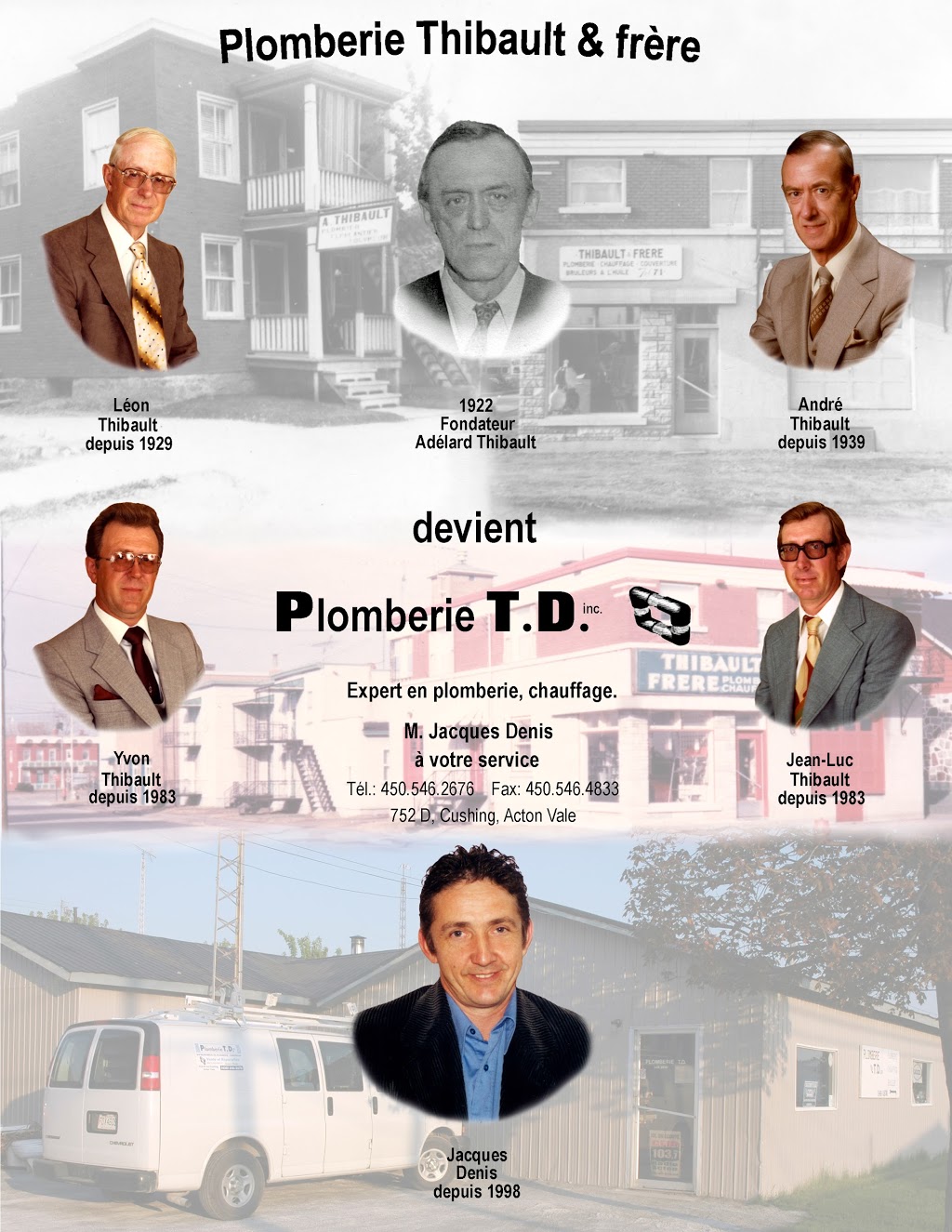 Plomberie T.D. inc. | 752-D Rue Cushing, Acton Vale, QC J0H 1A0, Canada | Phone: (450) 546-2676