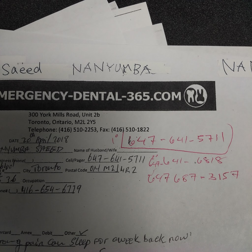 Emergency-Dental-365.com | 300 York Mills Rd #2b, North York, ON M2L 2Y5, Canada | Phone: (416) 510-2253