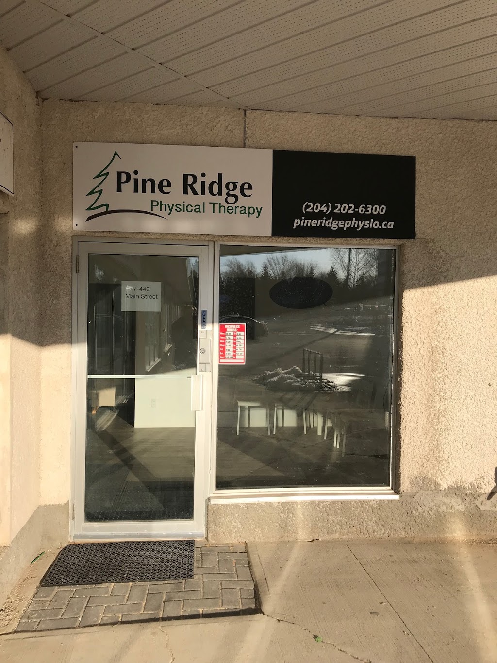 Pine Ridge Physical Therapy | 7-449 Main St, Oakbank, MB R0E 1J0, Canada | Phone: (204) 202-6300