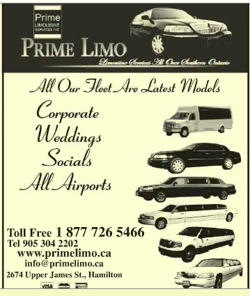 Prime Limousine Services Inc | 2674 Upper James St, Mount Hope, ON L0R 1W0, Canada | Phone: (905) 304-2202