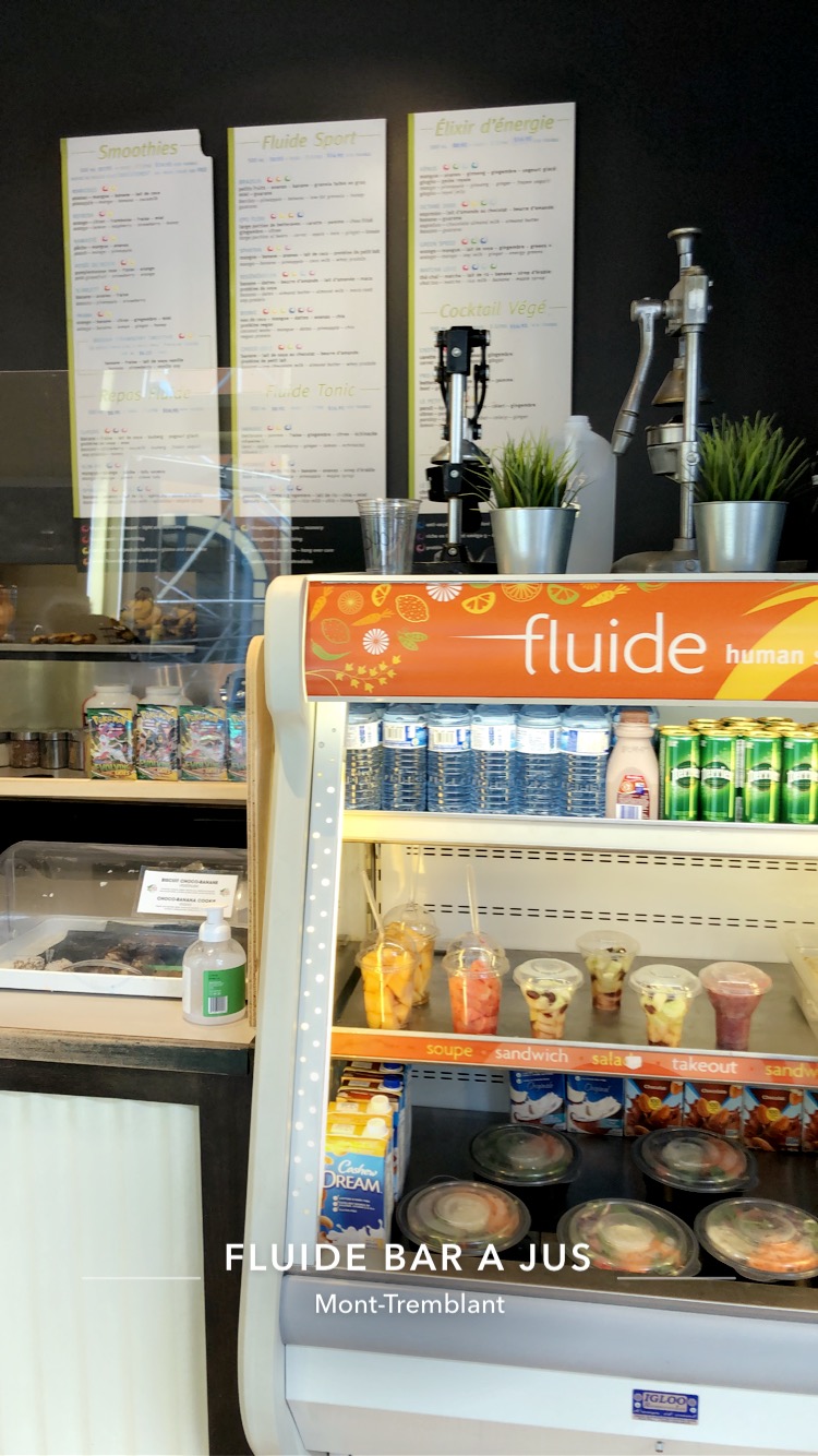 Fluide Bar à Jus | 118 Chem. de Kandahar b6, Mont-Tremblant, QC J8E 1E2, Canada | Phone: (819) 681-4681