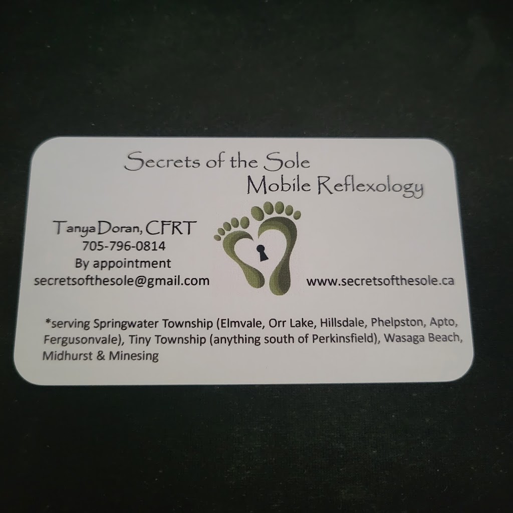 Secrets of the Sole ~ Mobile Reflexology | 1187 Flos Rd 8 W, Elmvale, ON L0L 1P0, Canada | Phone: (705) 796-0814