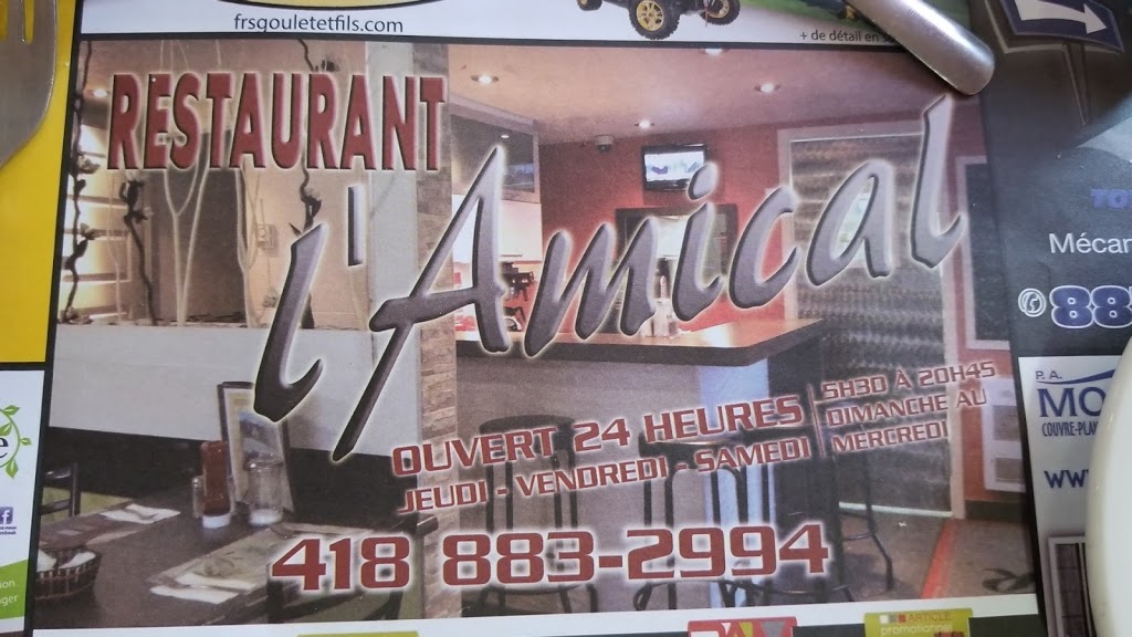 Restaurant LAmical L M | 99 Rue Monseigneur-Bilodeau, Saint-Lazare-de-Bellechasse, QC G0R 3J0, Canada | Phone: (418) 883-2994