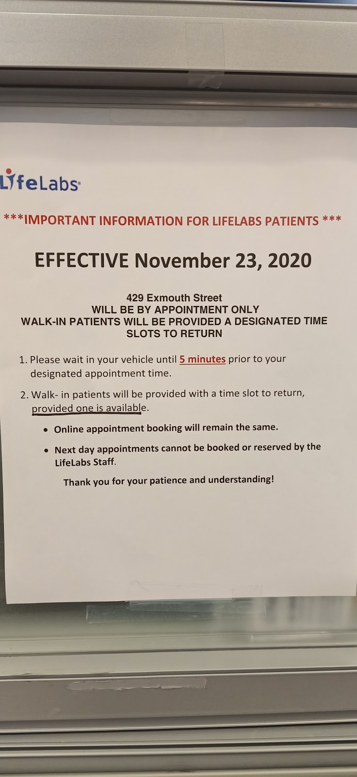 LifeLabs Medical Laboratory Services | 429 Exmouth St #3, Sarnia, ON N7T 5P1, Canada | Phone: (877) 849-3637