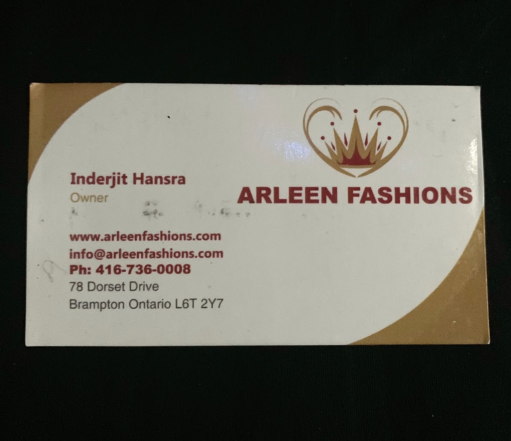 Arleen Fashions Ltd. | 78 Dorset Dr, Brampton, ON L6T 2Y7, Canada | Phone: (416) 906-1733