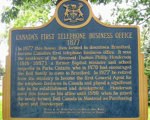 Canadas First Telephone Business Office 1877 | 94 Tutela Heights Rd, Brantford, ON N3T 1A4, Canada | Phone: (519) 756-6220