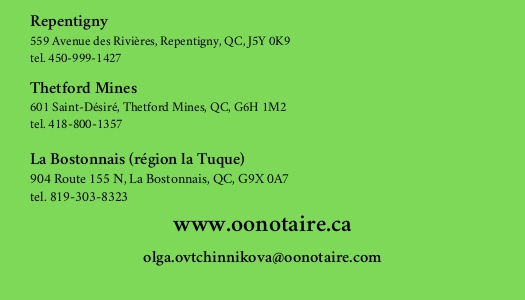 OOnotaire | 559 Av. des Rivières, Repentigny, QC J5Y 4E1, Canada | Phone: (450) 999-1427