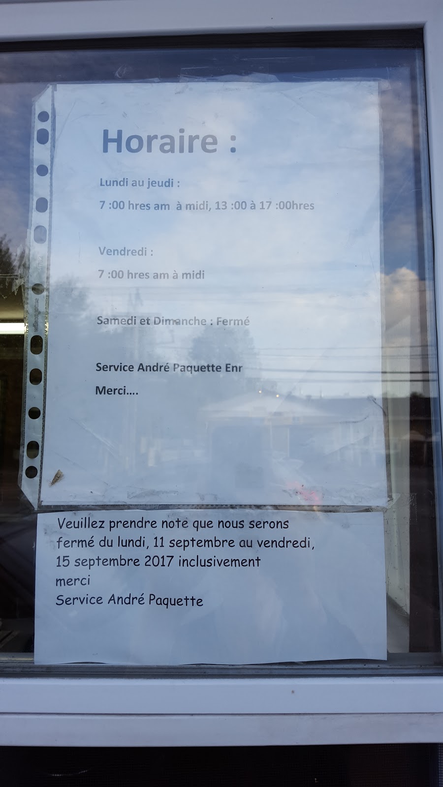 Services Andre Paquette Rprtn | 510 Boulevard Ste Anne, Sainte-Anne-des-Plaines, QC J0N 1H0, Canada | Phone: (450) 478-5904