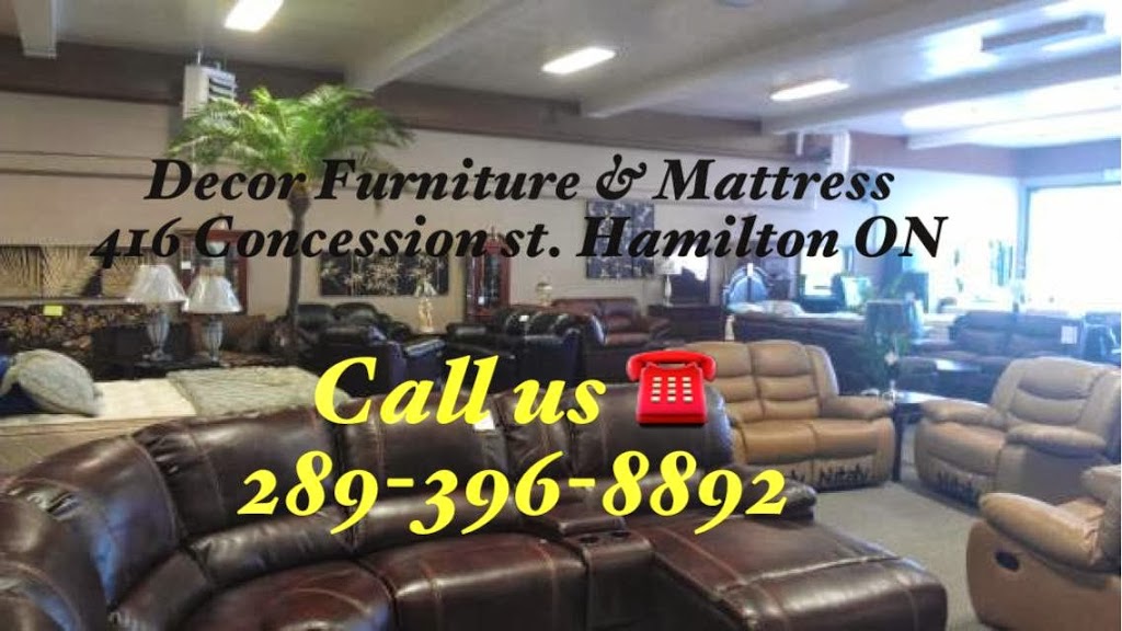 Decor Furniture & Mattress Gallery | 416 Concession St, Hamilton, ON L9A 1B7, Canada | Phone: (289) 396-8892