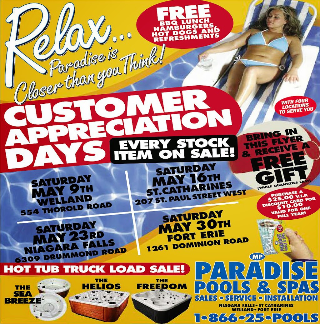 MP Paradise Pools and Spas | 554 Thorold Rd, Welland, ON L3C 3W8, Canada | Phone: (905) 734-9393