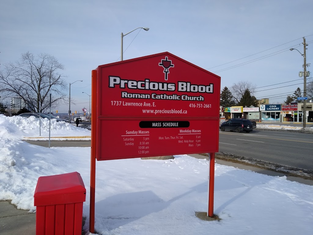 Precious Blood Parish | 1737 Lawrence Ave E, Scarborough, ON M1R 2X7, Canada | Phone: (416) 751-2661