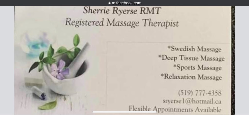 Sherrie Ryerse RMT | 189 Merlin Crescent, London, ON N5W 5A2, Canada | Phone: (519) 777-4358