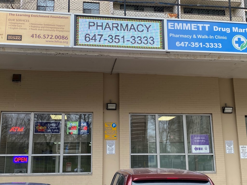 Emmett Drug Mart | 55 Emmett Ave Unit 4, York, ON M6M 2E4, Canada | Phone: (647) 351-3333