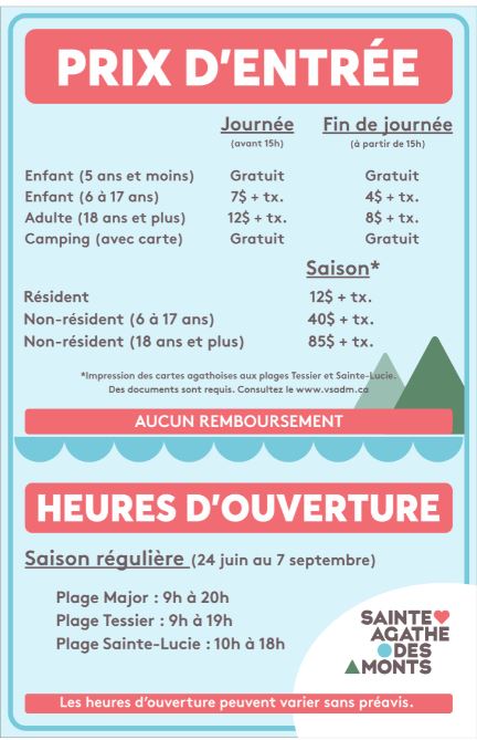 Major Beach - City of Sainte-Agathe-des-Monts | 1 Chemin du Lac des Sables, Sainte-Agathe-des-Monts, QC J8C 2Z7, Canada | Phone: (819) 326-0457