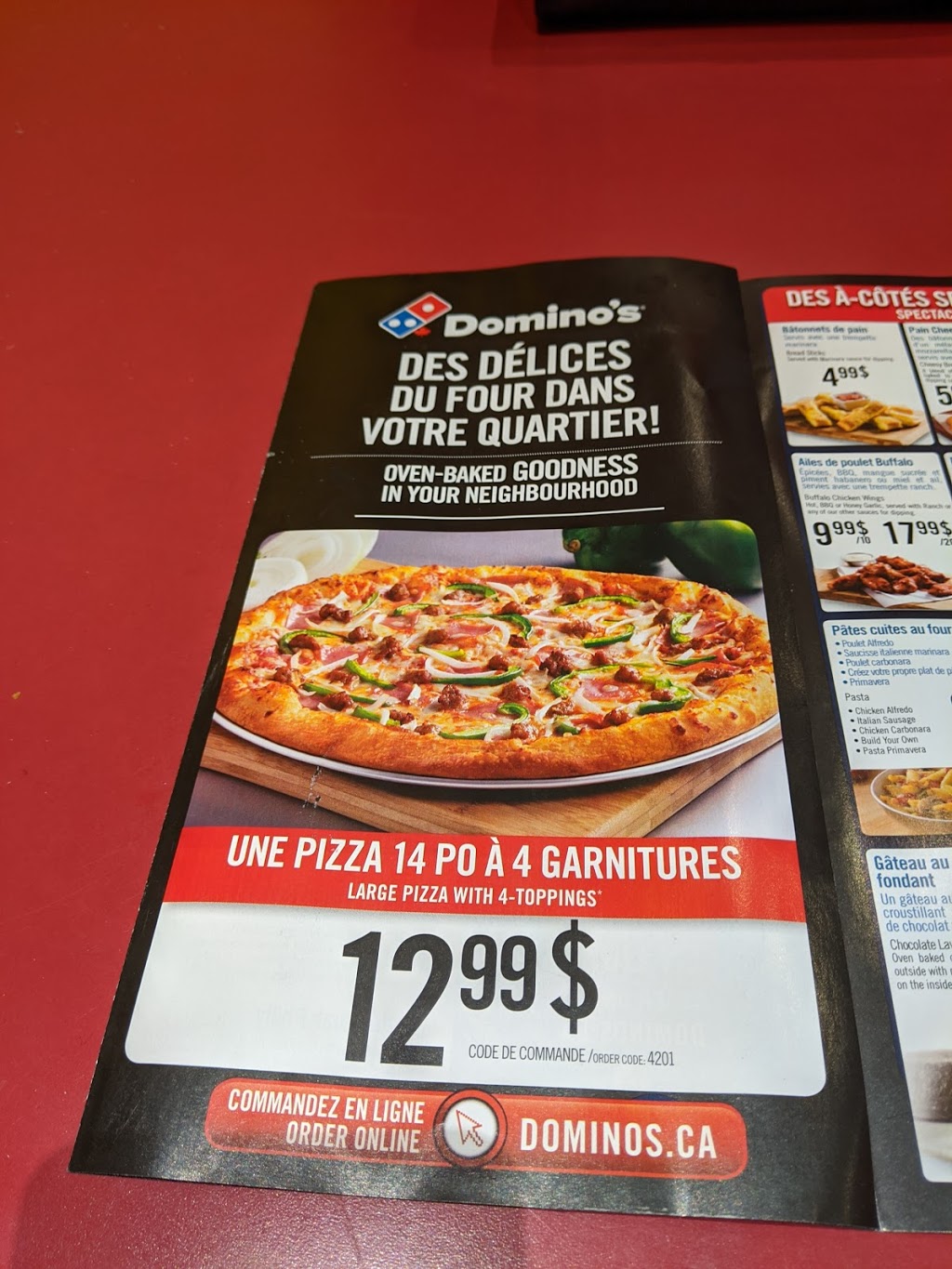 Dominos Pizza | 751 Rue Bonsecours, Montréal, QC H2Y 3C8, Canada | Phone: (514) 861-0333