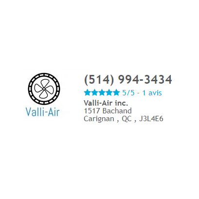 Valli-Air Inc | 1517 Rue Bachand, Carignan, QC J3L 4E6, Canada | Phone: (514) 994-3434