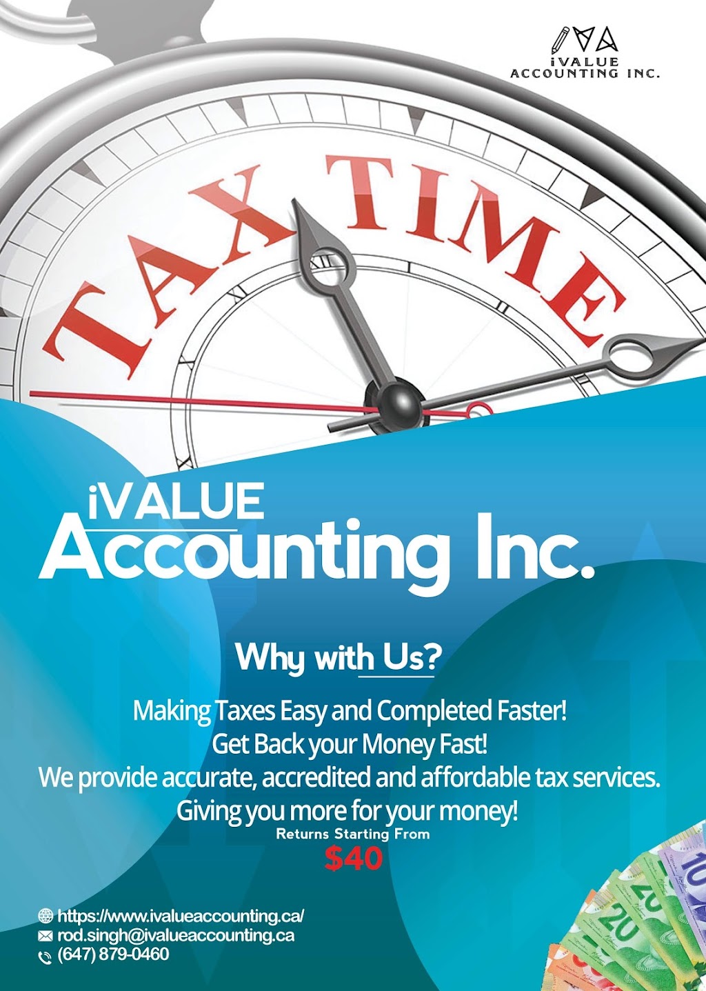 iValue Accounting Inc. | 19 Cotton Grass St, Kitchener, ON N2E 3T7, Canada | Phone: (647) 879-0460