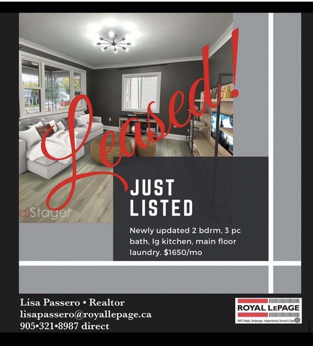 Lisa Passero REALTOR® | 33 Maywood Ave, St. Catharines, ON L2R 1C5, Canada | Phone: (905) 321-8987