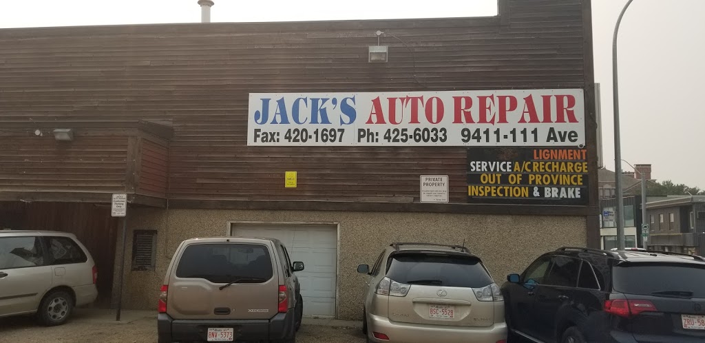 Jacks Auto Repair | 9411 111 Ave NW, Edmonton, AB T5G 0A2, Canada | Phone: (780) 425-6033