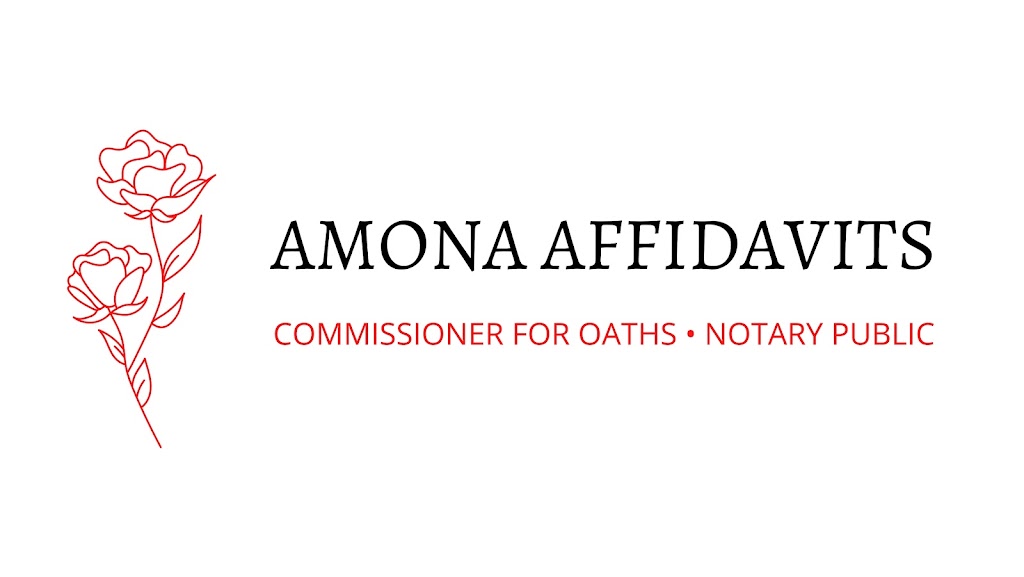 Amona Affidavits, Commissioner for Oaths and Notary Public | 128 Sternes Private, Orléans, ON K4A 0X8, Canada | Phone: (343) 463-0715