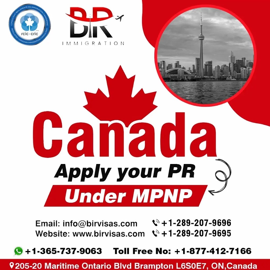 BIR IMMIGRATION SERVICES LTD | 20 Maritime Ontario Blvd #205, Brampton, ON L6S 0E7, Canada | Phone: (289) 207-9696