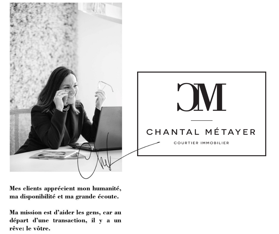 Chantal Métayer - Courtier immobilier | 11700 Rue de lAvenir #102, Mirabel, QC J7J 0G7, Canada | Phone: (514) 231-1388