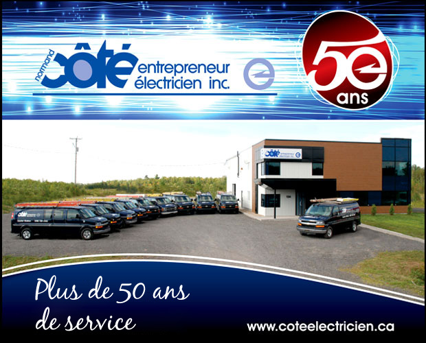 Normand Cote Entrepreneur Electricien Inc. | 134 Rue Olivier, Laurier-Station, QC G0S 1N0, Canada | Phone: (418) 728-2152